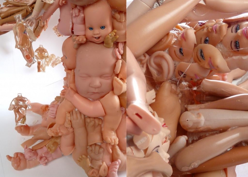 Ellie Case- ALevel Fine Art- Doll Tree Sculpture Detail- Grade A